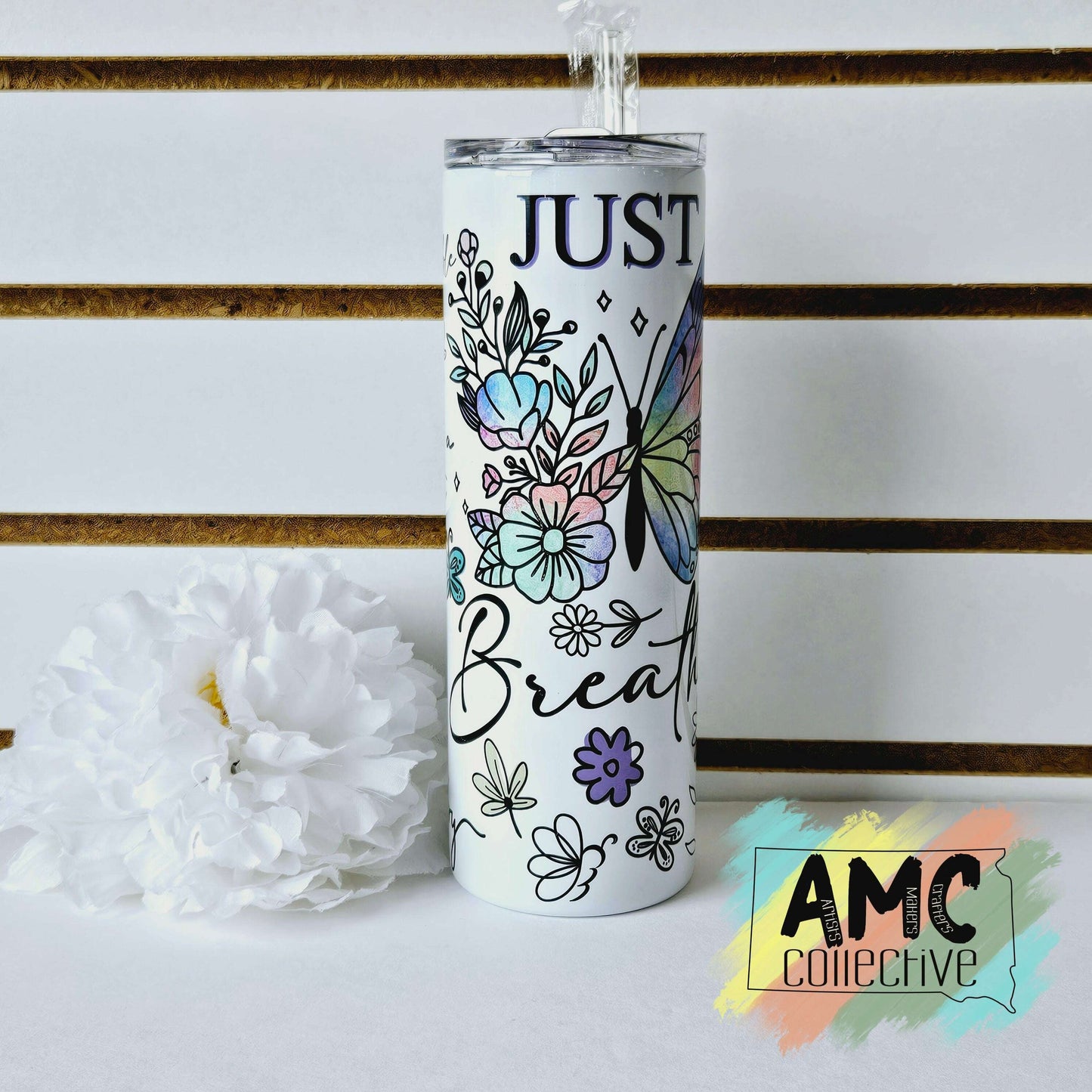 Just Breath Butterfly Tumbler