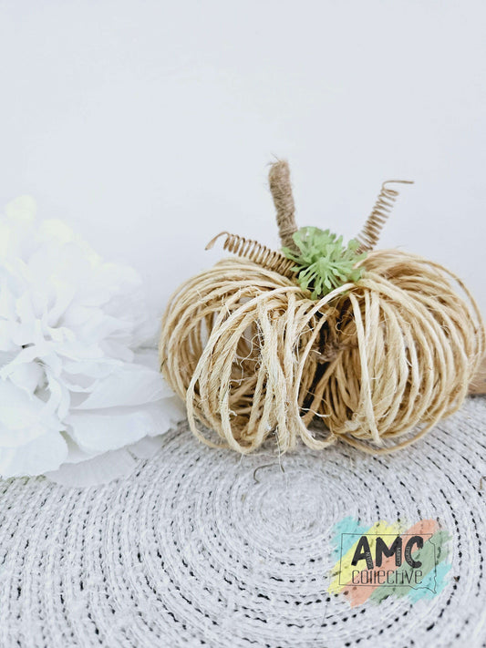 Jute Wrapped Pumpkins