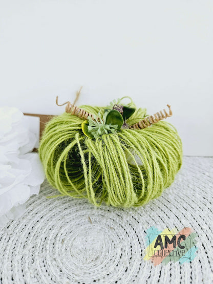 Jute Wrapped Pumpkins