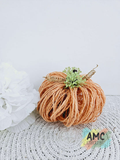 Jute Wrapped Pumpkins