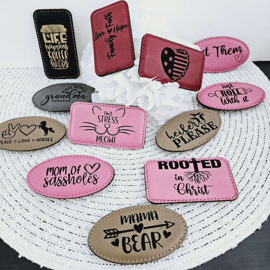 Leather Engraved Magnets