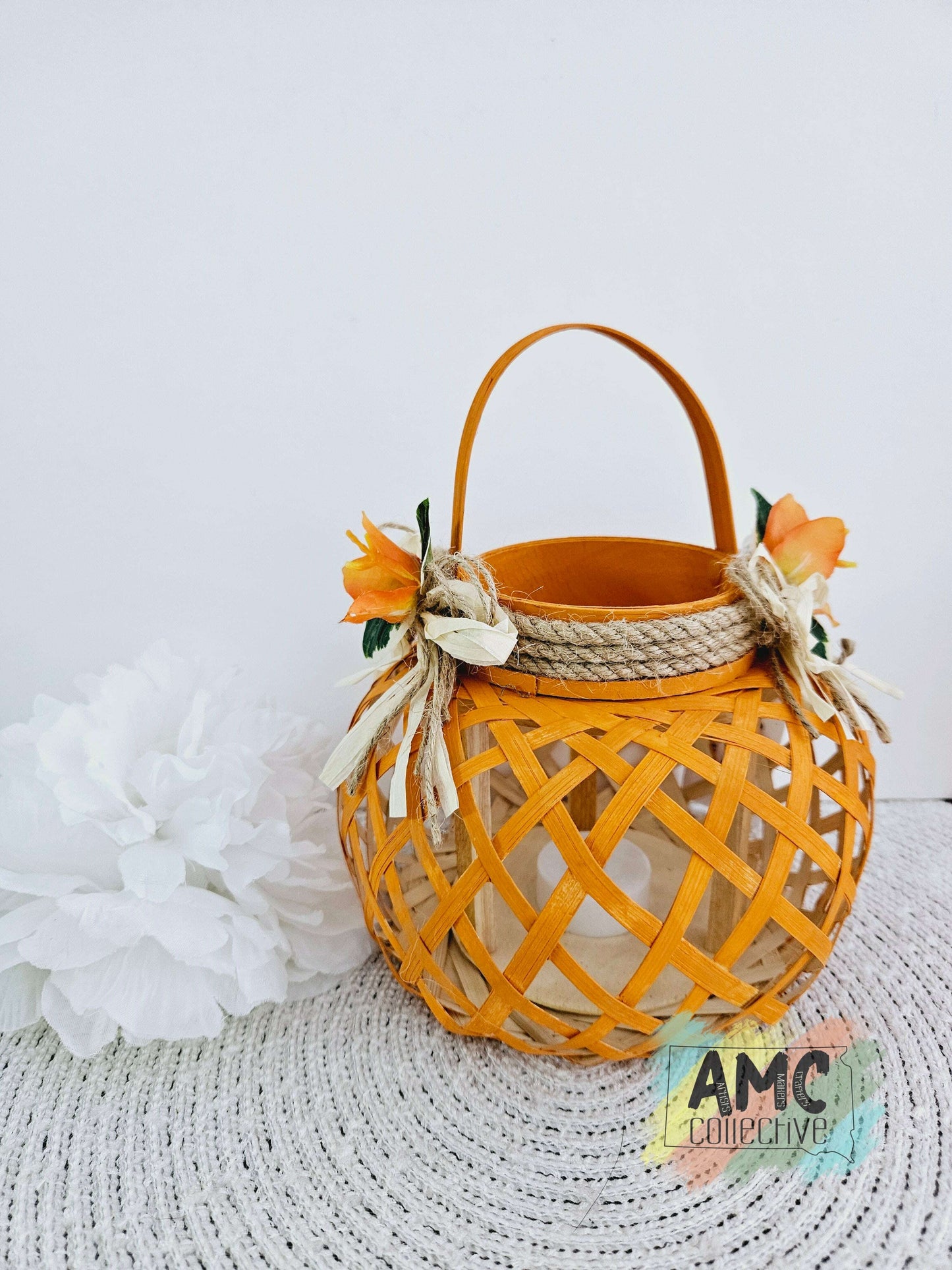 Lighted Pumpkin Basket