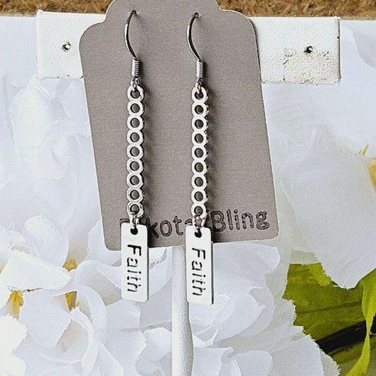 Long Faith Drop Earrings