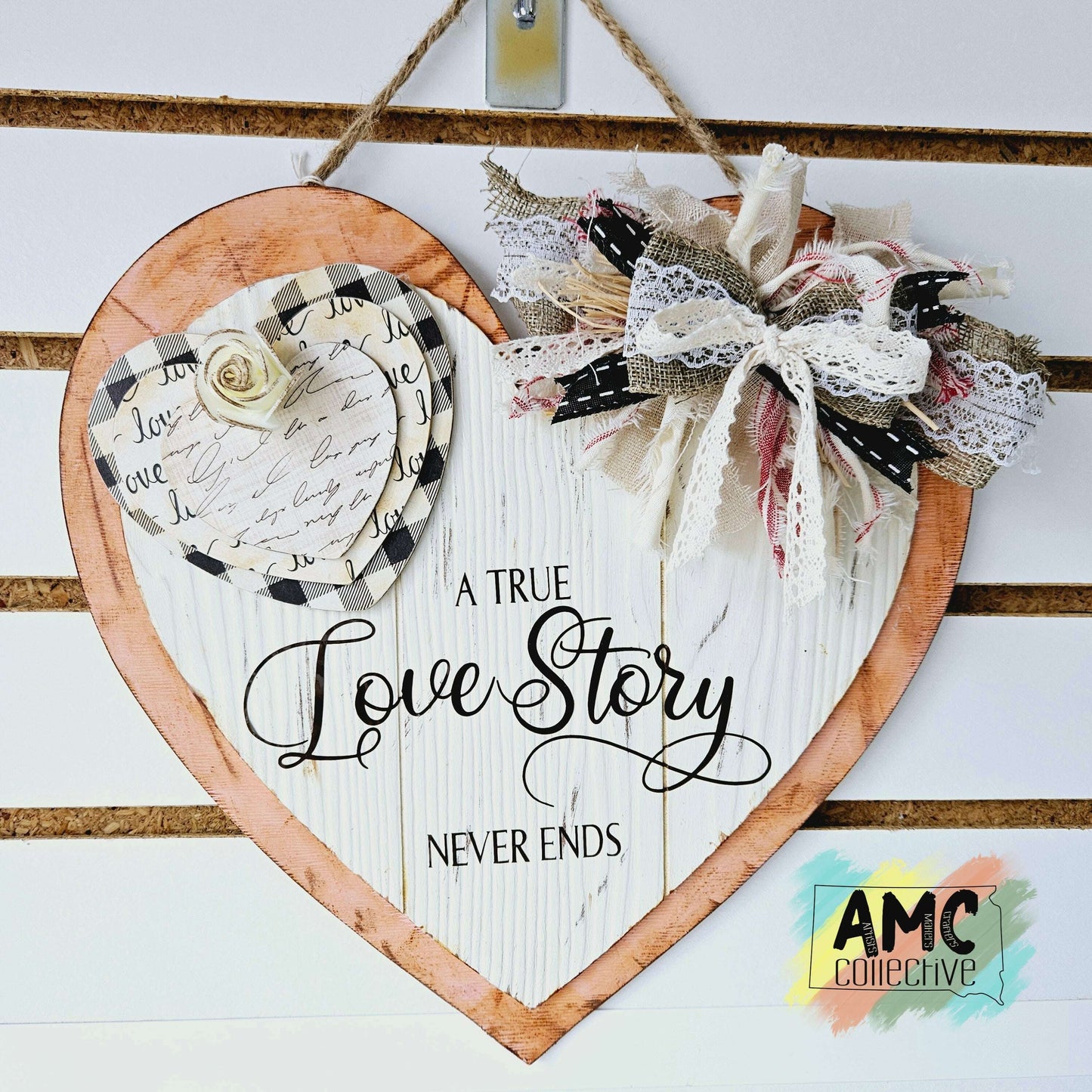 Love Story Wooden Wall Decor