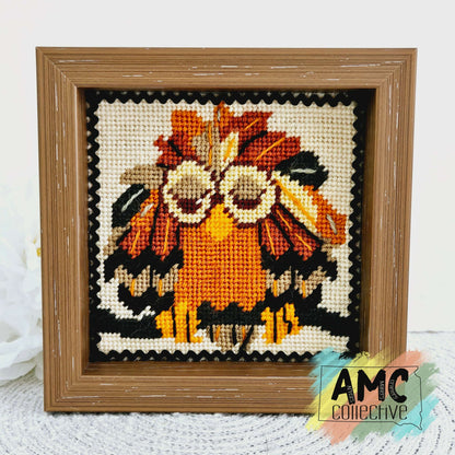 Owl Needlepoint Picture