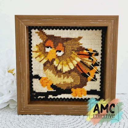 Owl Needlepoint Picture