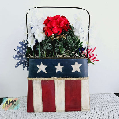 Patriotic Faux Flower Arrangement