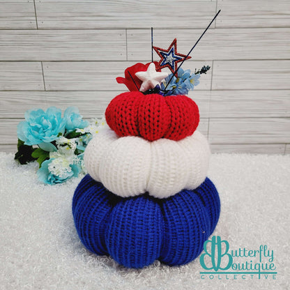 Patriotic Pumpkin Stacks