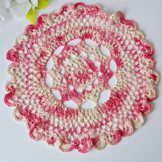 Pink Crochet Doily