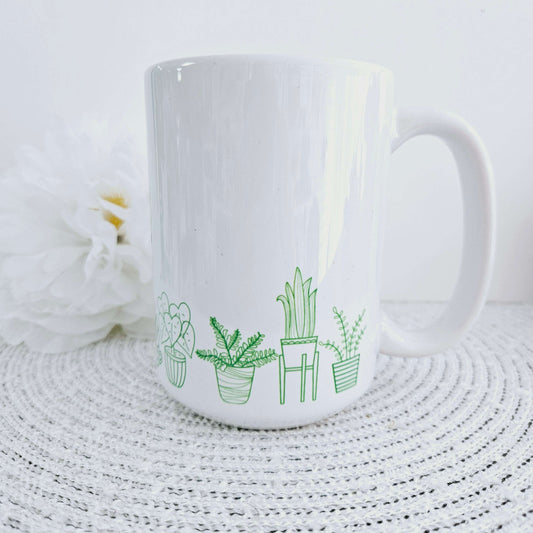 Plants Around Mug - Green