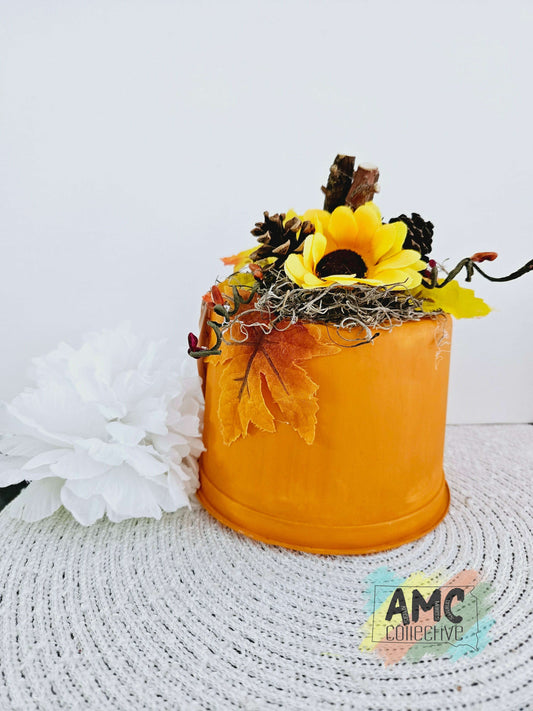 Pumpkin and Pine Cone Decor