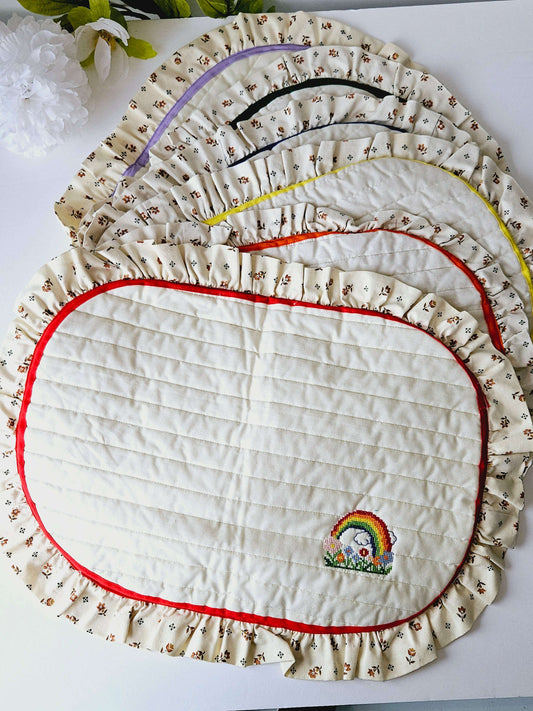 Rainbow Ruffle Placemats (set of 6)