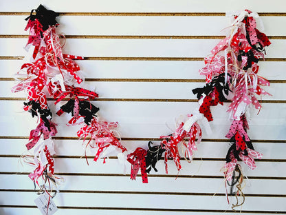 Red and Black Fabric Garland