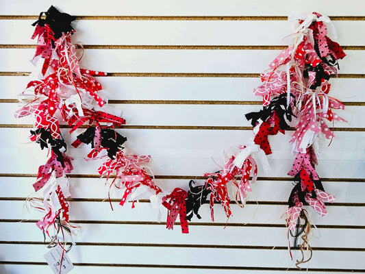Red and Black Fabric Garland