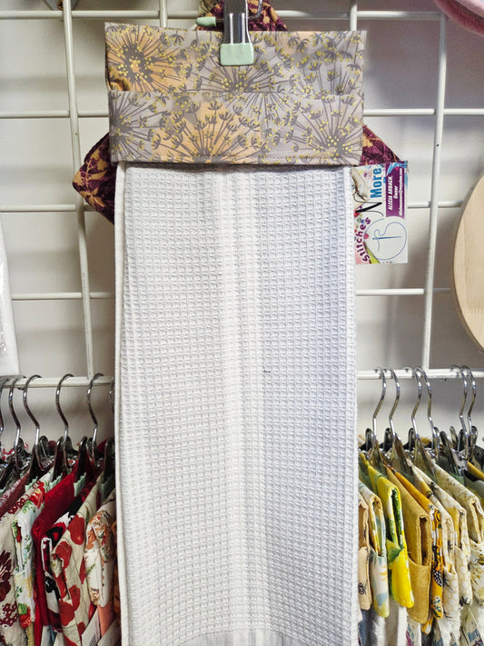 Peach/Grey Poppy Grey/White Towel