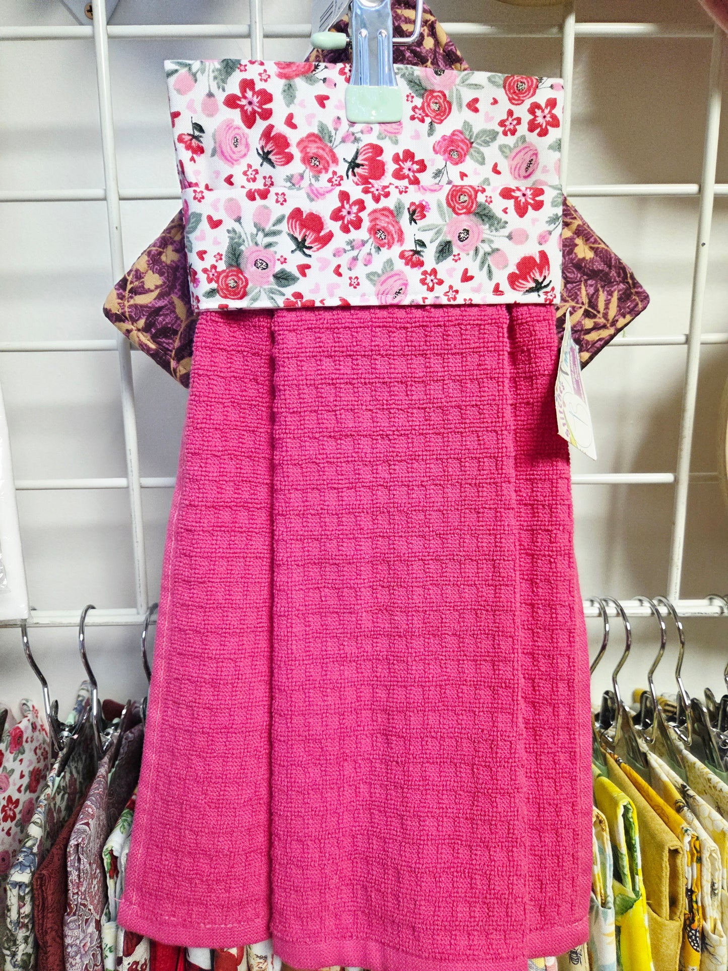 Pink Flower Pink Towel