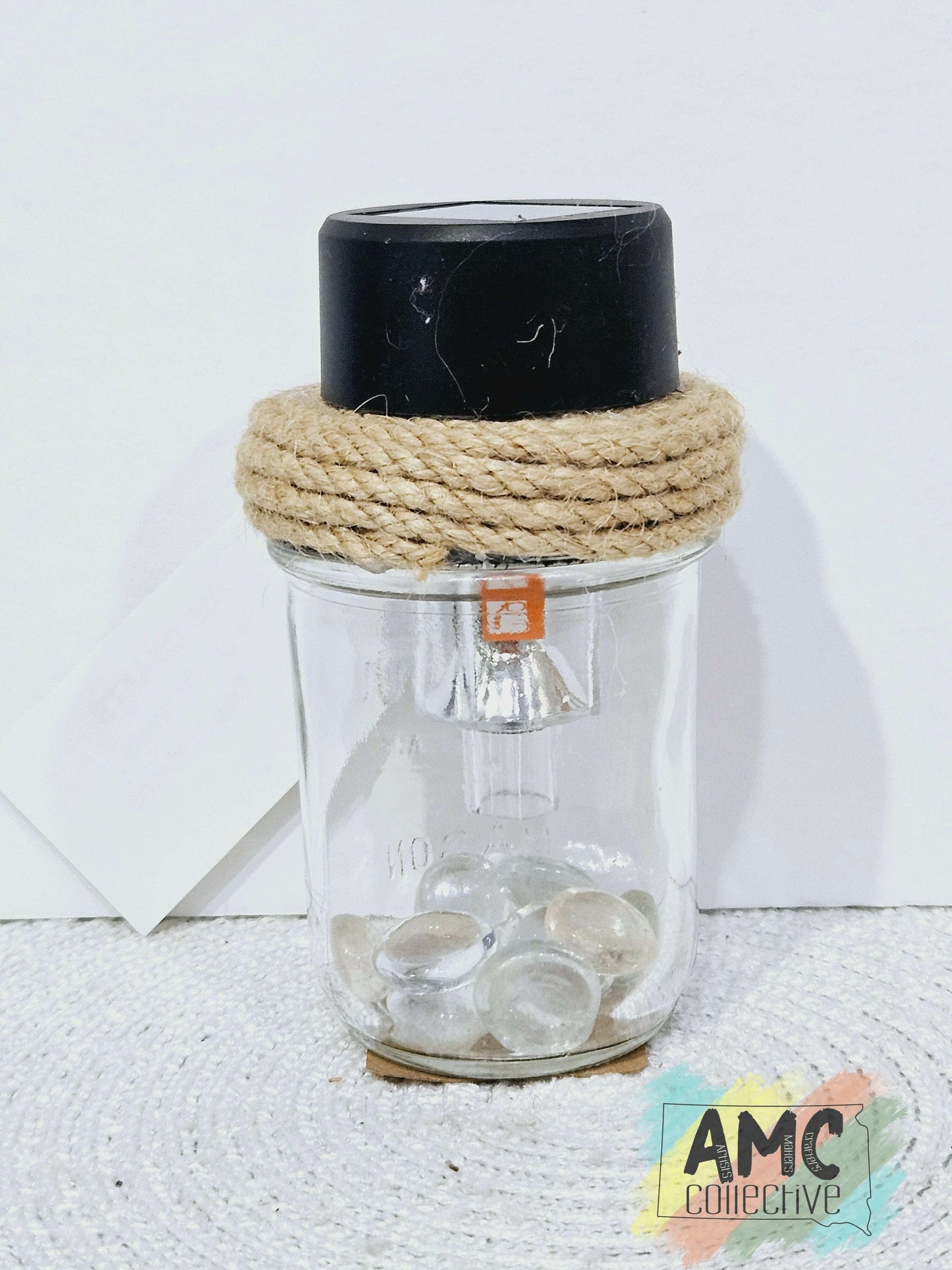 Rope Wrapped Solar Jar