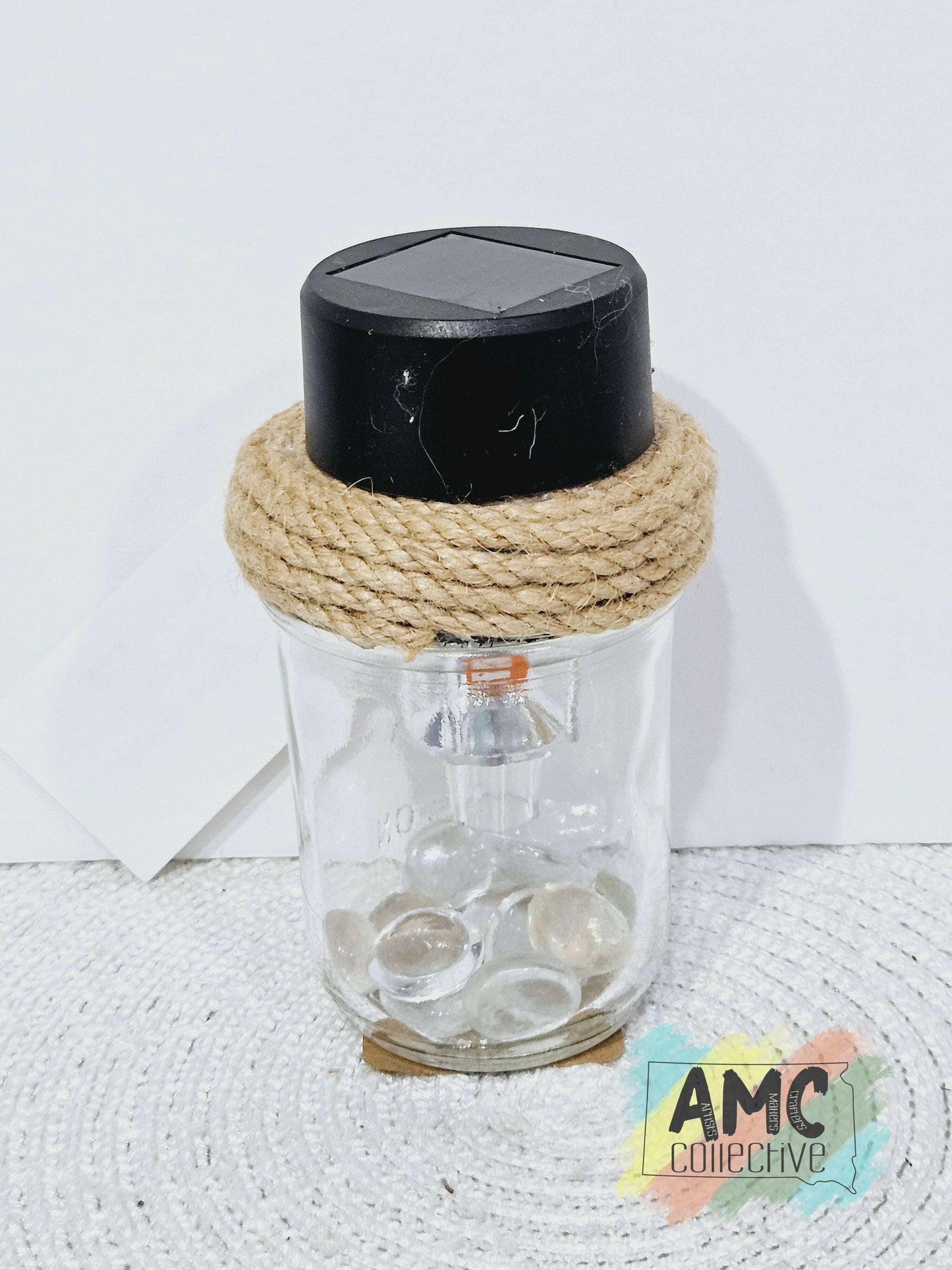 Rope Wrapped Solar Jar