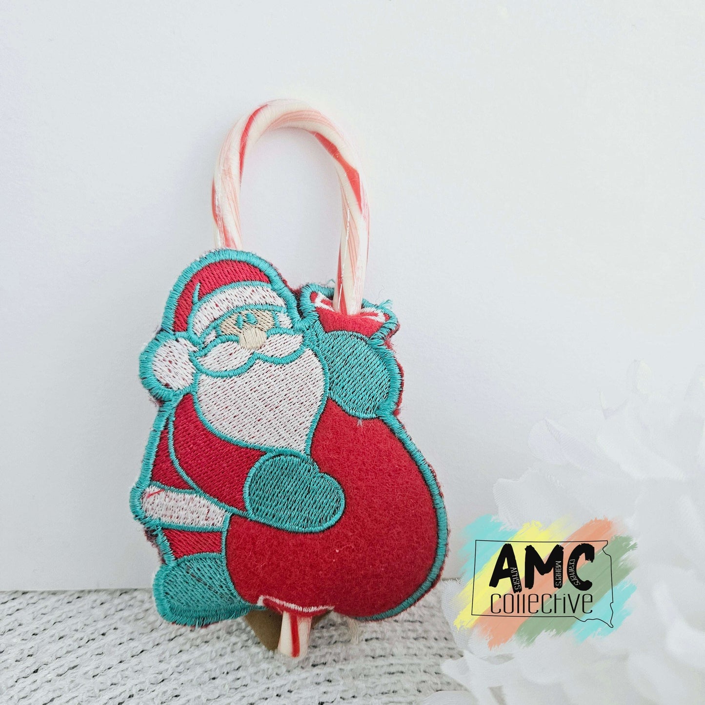 Santa Candy Cane Holder Ornament