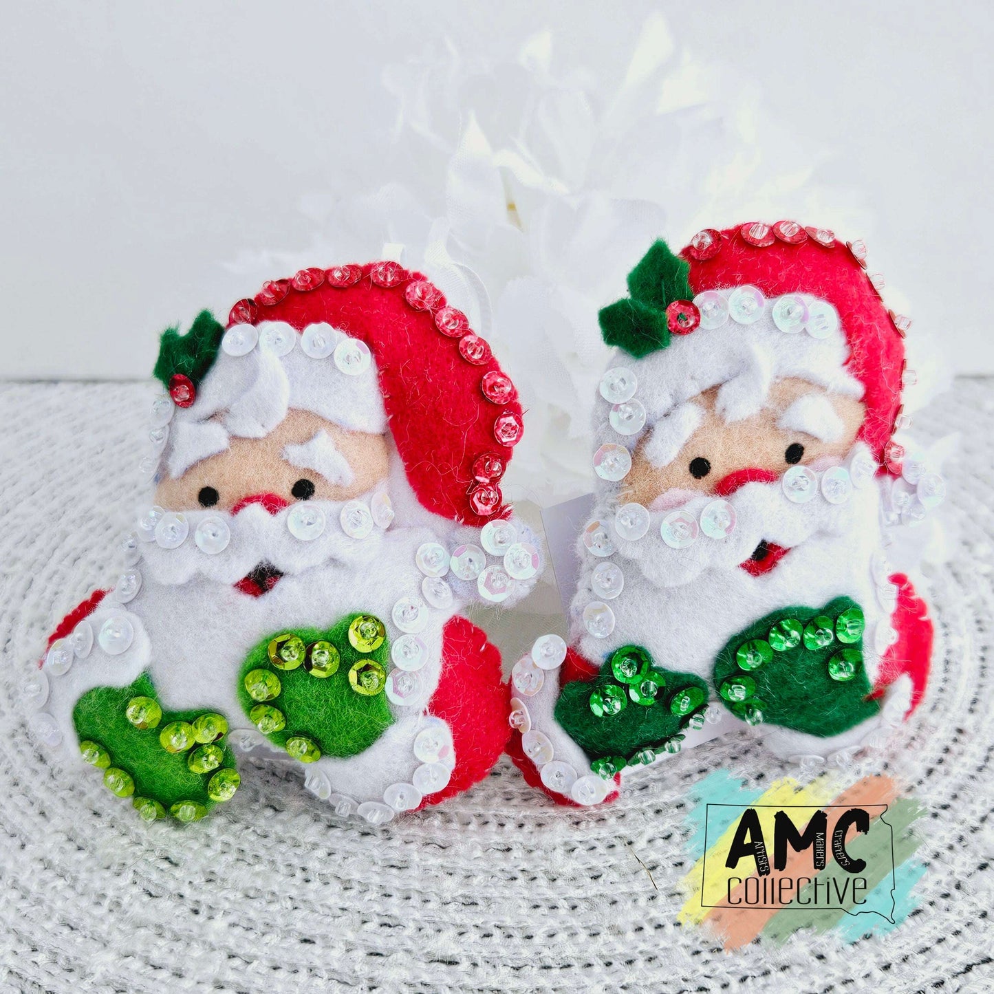 Santa Felt Ornaments