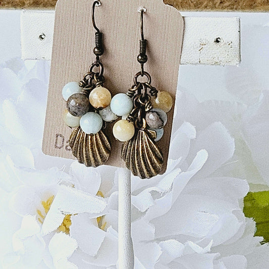 Shell and Bead Earrings