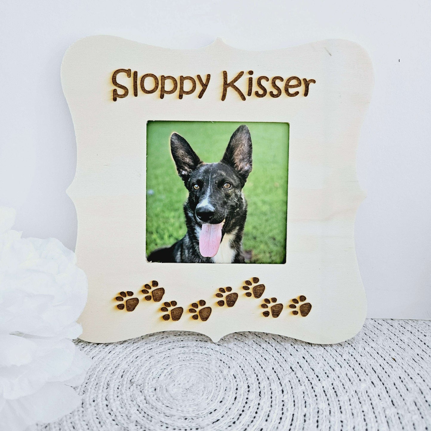 Sloppy Kisser Engraved Photo Holder