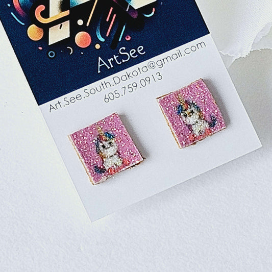 Unicorn Stud Earring