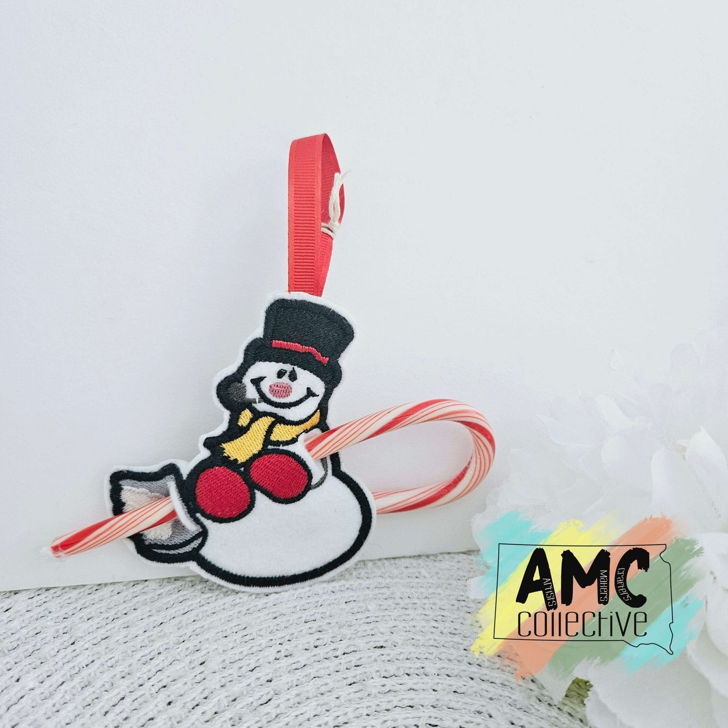 Snowman Candy Cane Holder Ornament