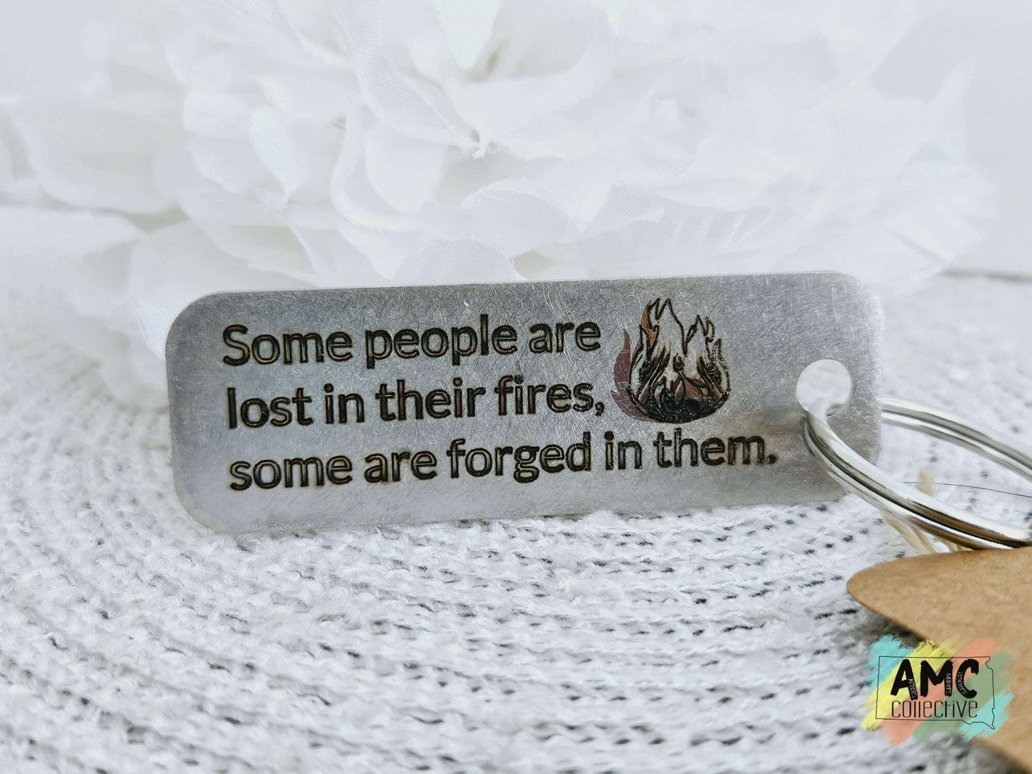 Some People Are Lost In Their Fires Metal Keychain