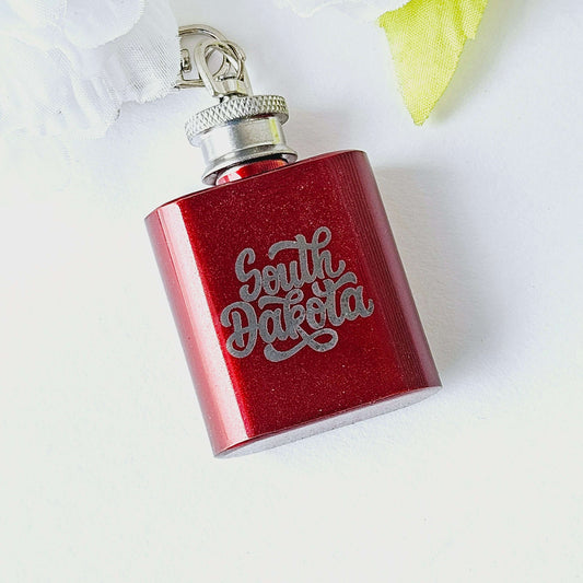 South Dakota Keychain Flask