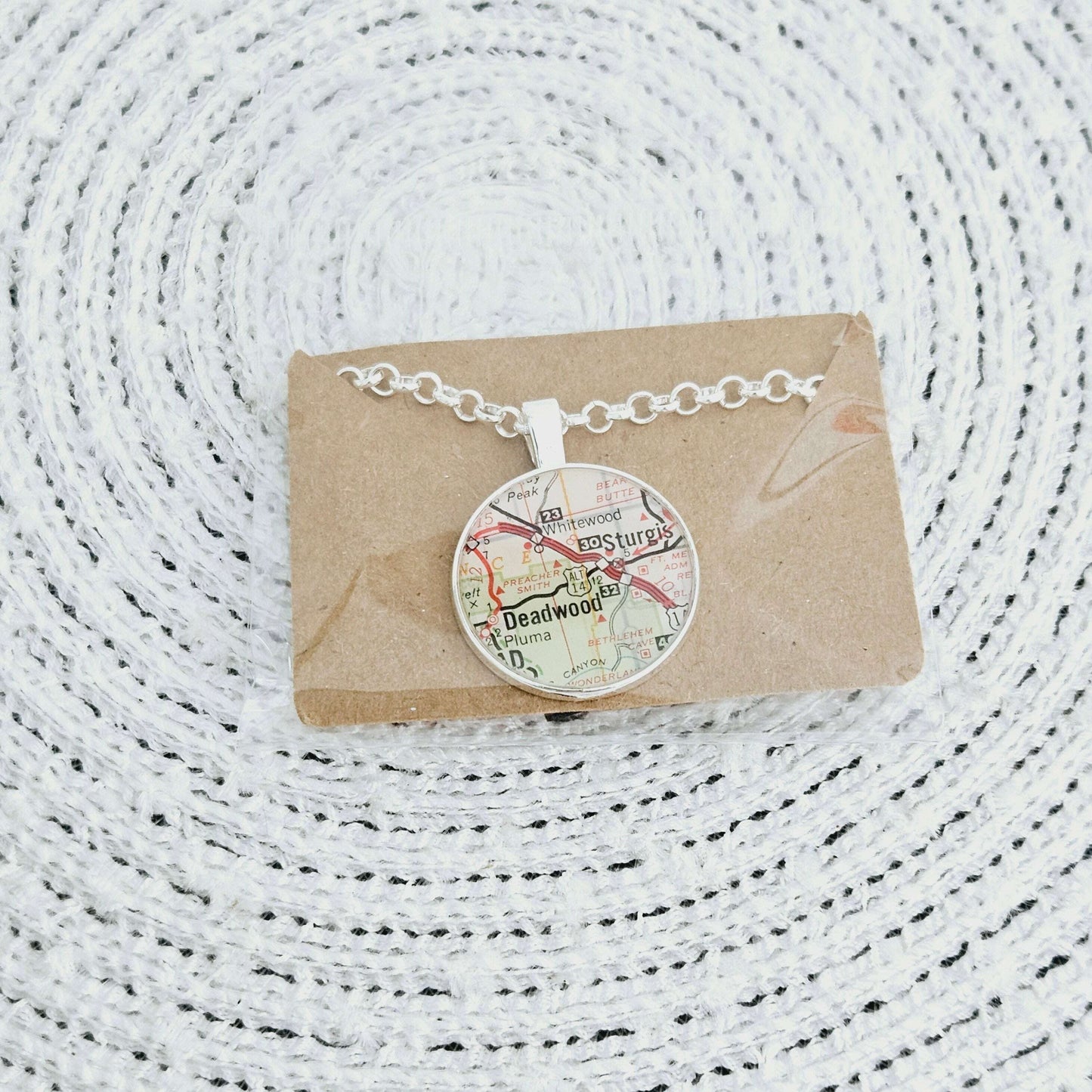 South Dakota Map Necklace