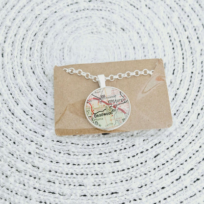 South Dakota Map Necklace