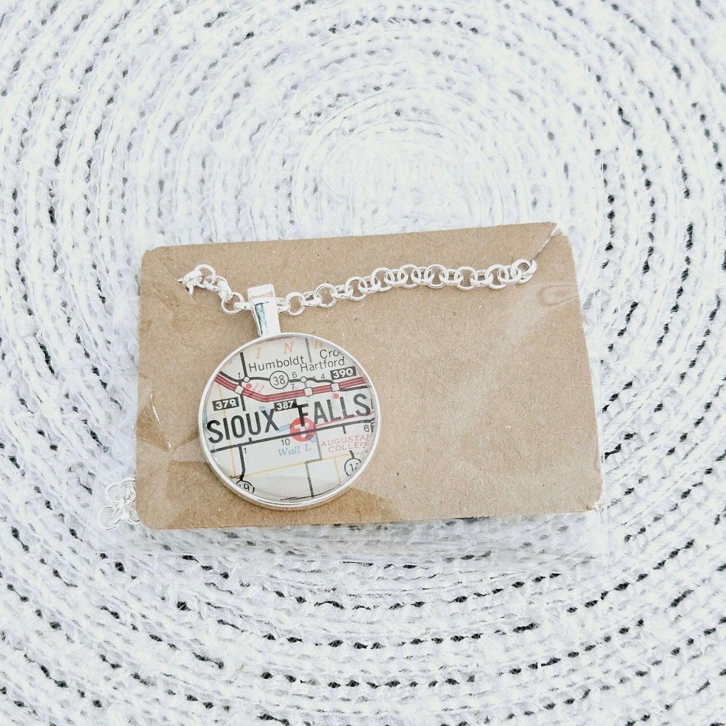 South Dakota Map Necklace