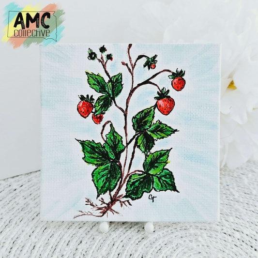 Strawberry Plant Painting