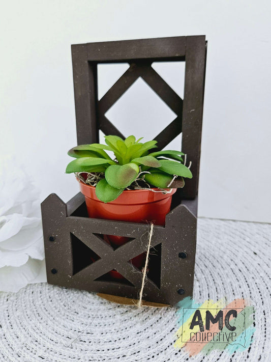 Succulent Pot In Crate