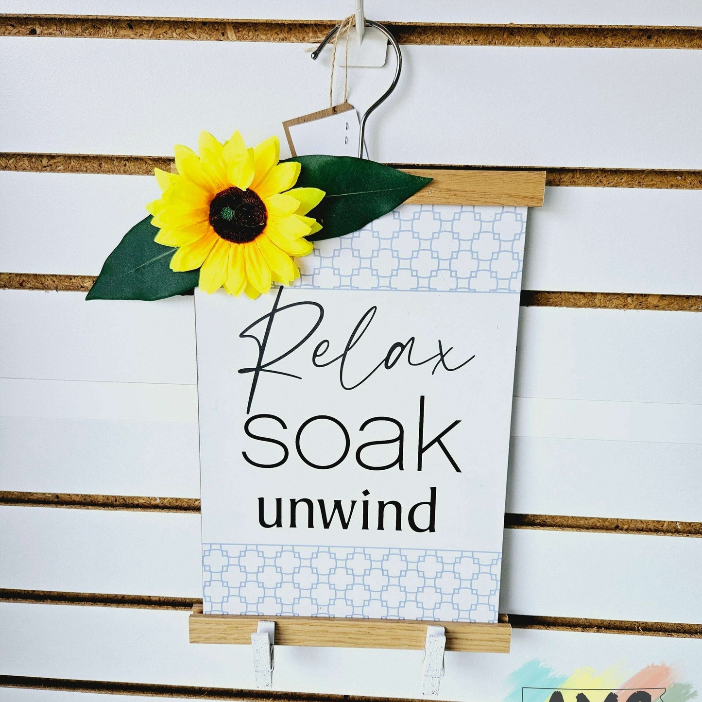 Sunflower Bath Time Wall Plaque