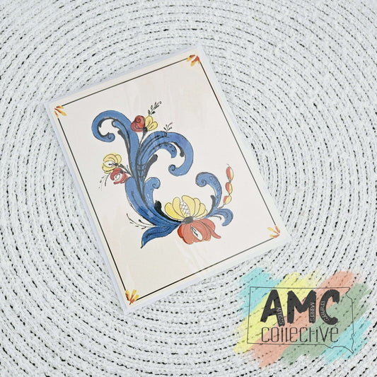 Swirl Rosemaling Greeting Card