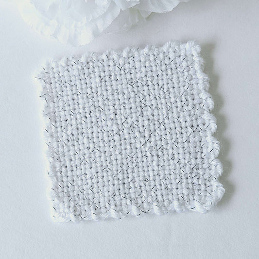 White Sparkle Single Coaster