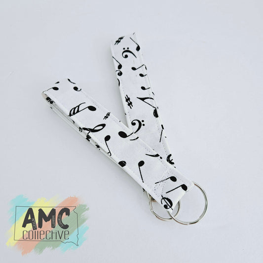 White/Black Music Key Fob