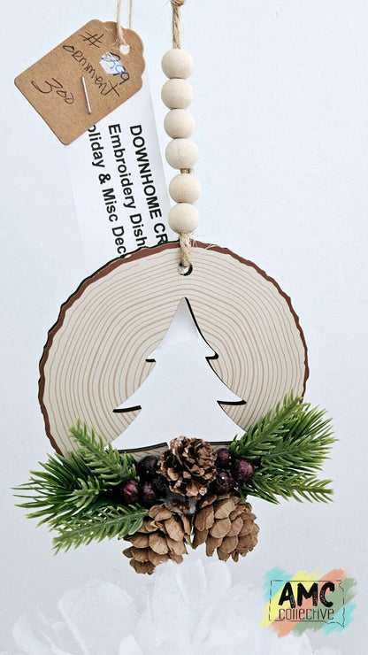 Wood Bead Christmas Ornament