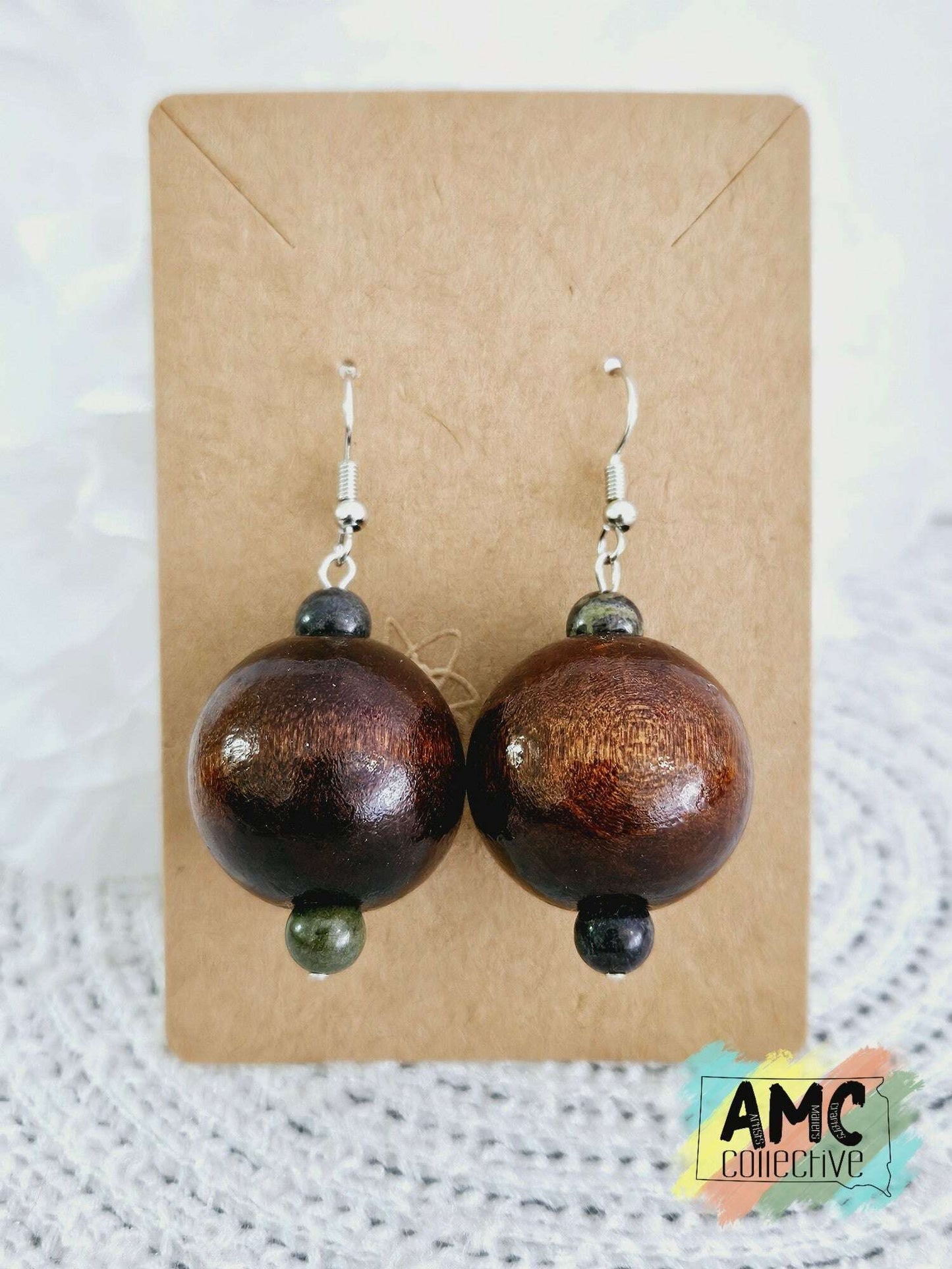 Wood Bead Earrings