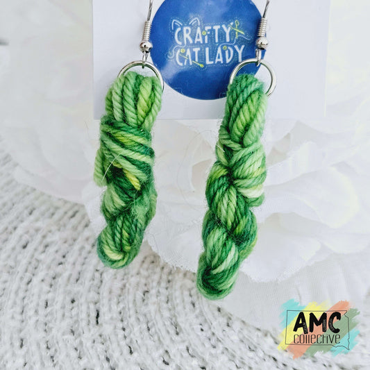 Yarn Knot Earrings - Fine Yarn