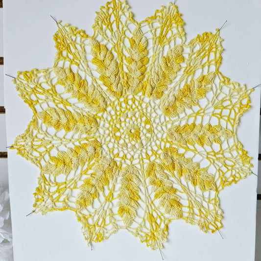 Yellow Crochet Doily