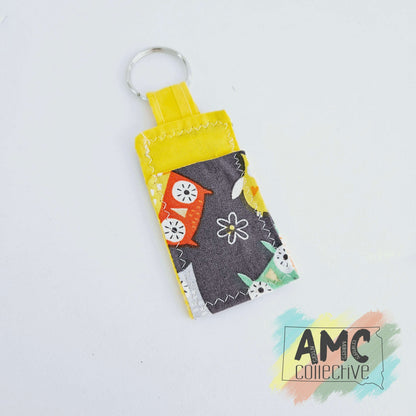 Yellow/Grey Owl Lip Balm Holder